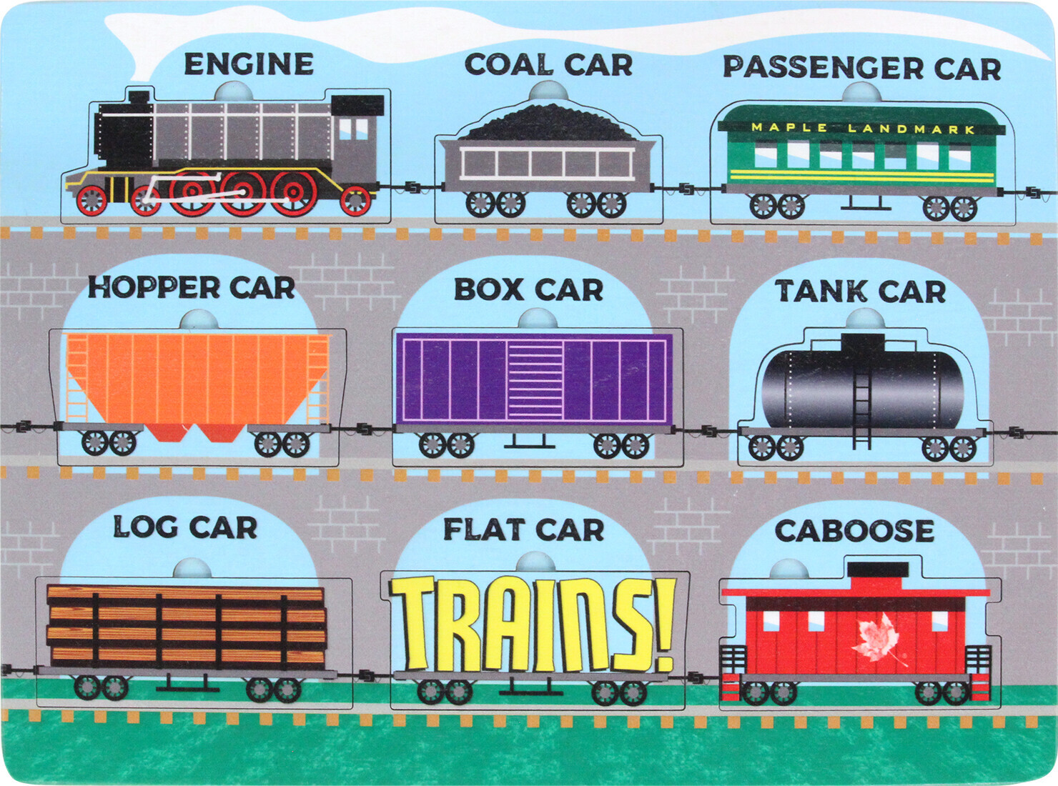 Lift & Learn Trains Puzzle — Maple Landmark