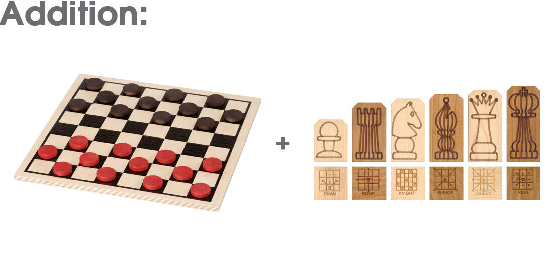 Basic Checkerboard with Plain Checkers — Maple Landmark