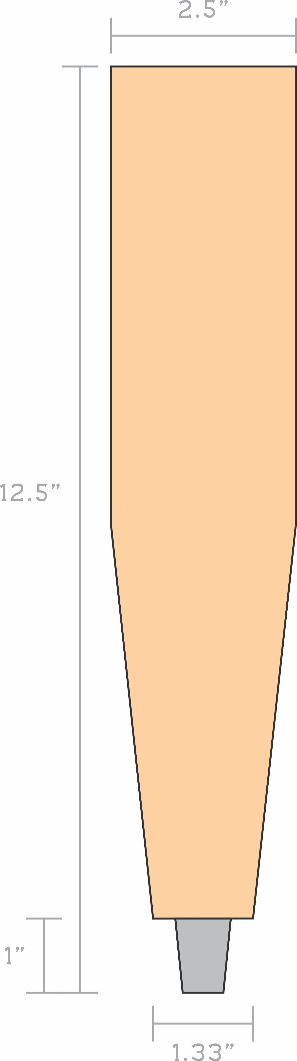 12.5" Tapered Solid Maple Tap Handle — Maple Landmark