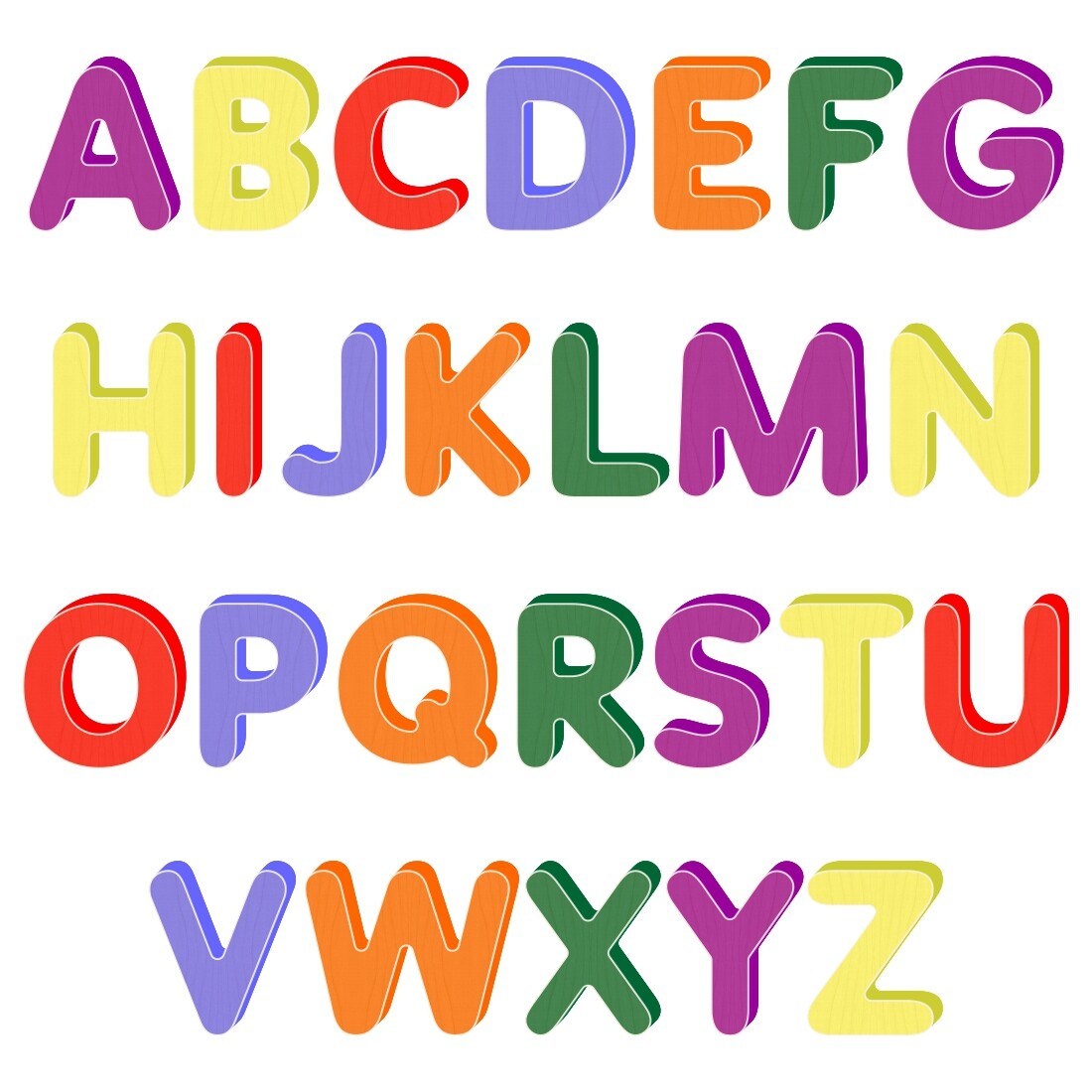 Replacement Bright Name Puzzle Letters — Maple Landmark