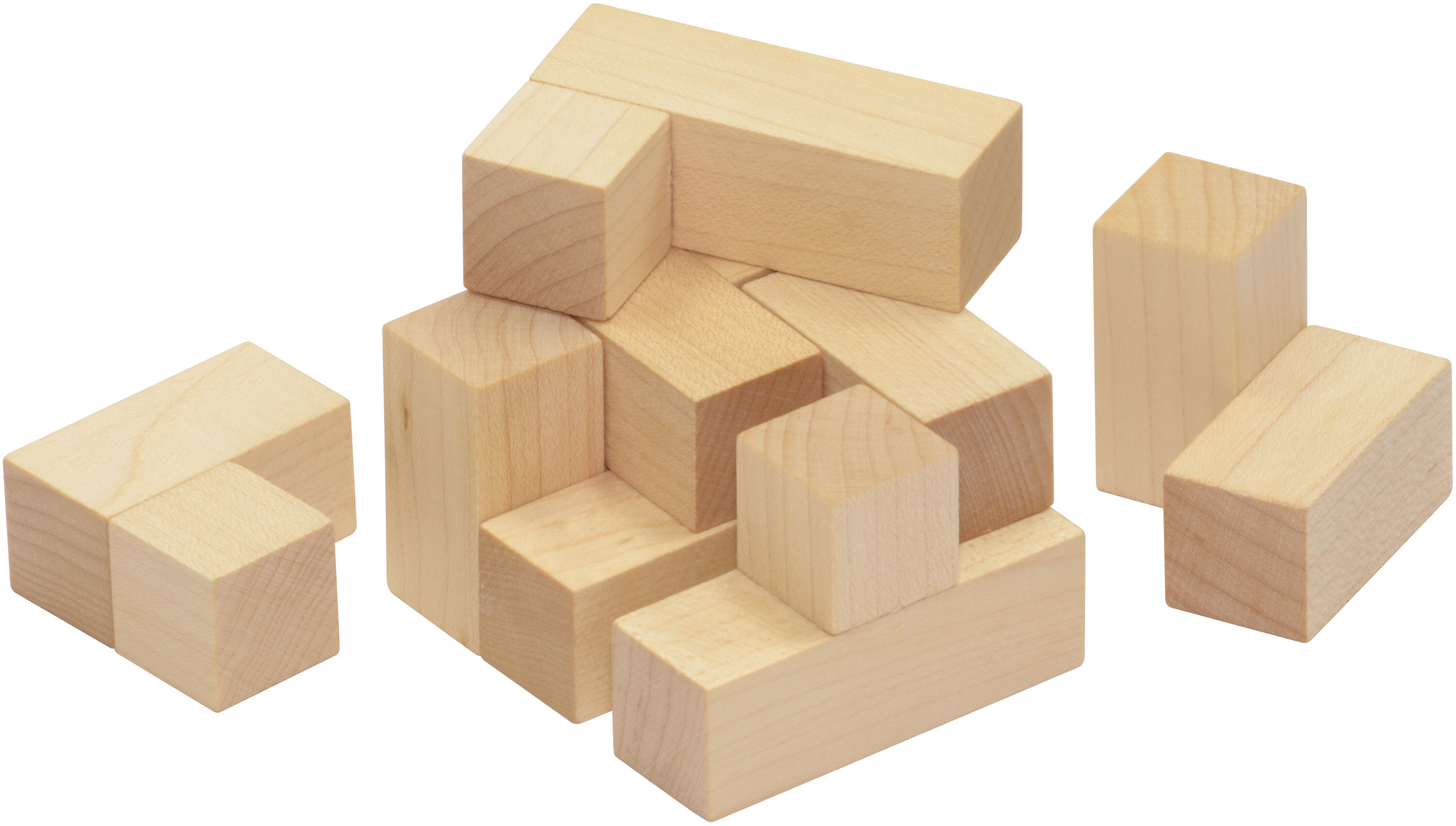Natural Soma Cube — Maple Landmark
